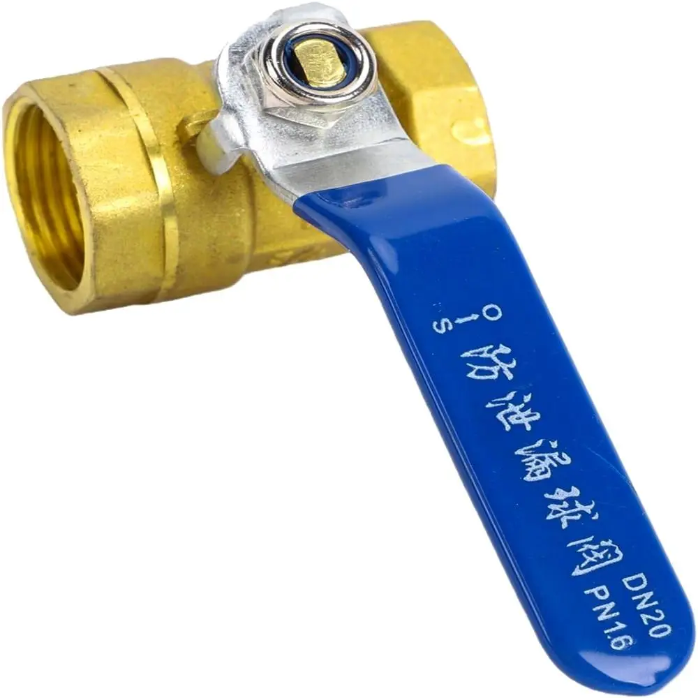 3/4 Inch Brass Ball Valve NPT Thread Blue Color FIP Ball Valve Double Female Thread Full Port Design Threaded Ball Valve