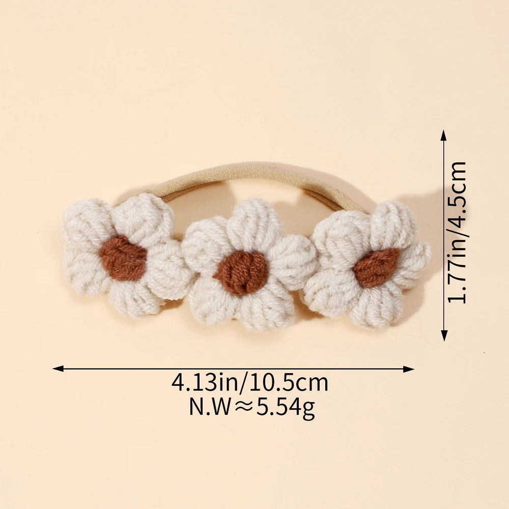 Headband elástica com design de flor para menina, acessórios para cabelo para recém-nascido e criança, moda