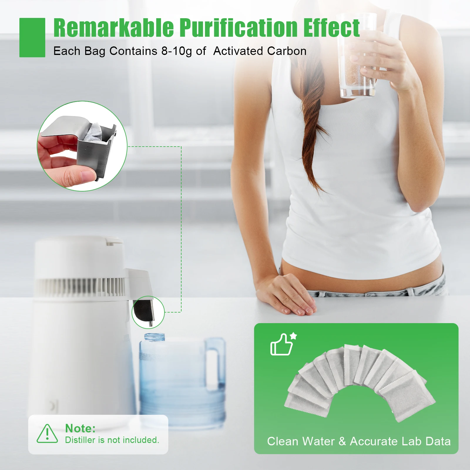 

20/40/60 шт. фильтры с активированным углем из скорлупы кокоса для удаления хлорных коллоидов, органических и тяжелых металлов с воды