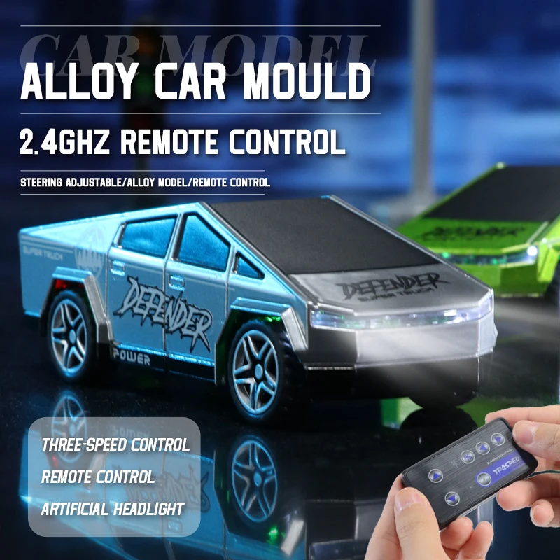 Mini coche de Control remoto de escritorio de alta velocidad 1:64, coche de Control remoto de aleación para niños, simulación inalámbrica, modelo de coche deportivo, regalo