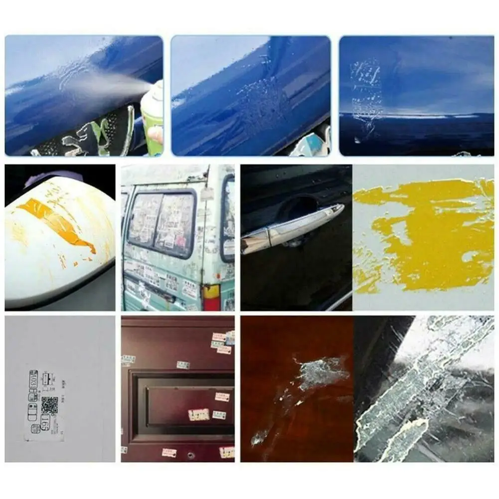 Auto Sticker Remover Sticky Residue Remover Car Glass Label Cleaner Spray Vehicle Accessories Car Wash Supplies