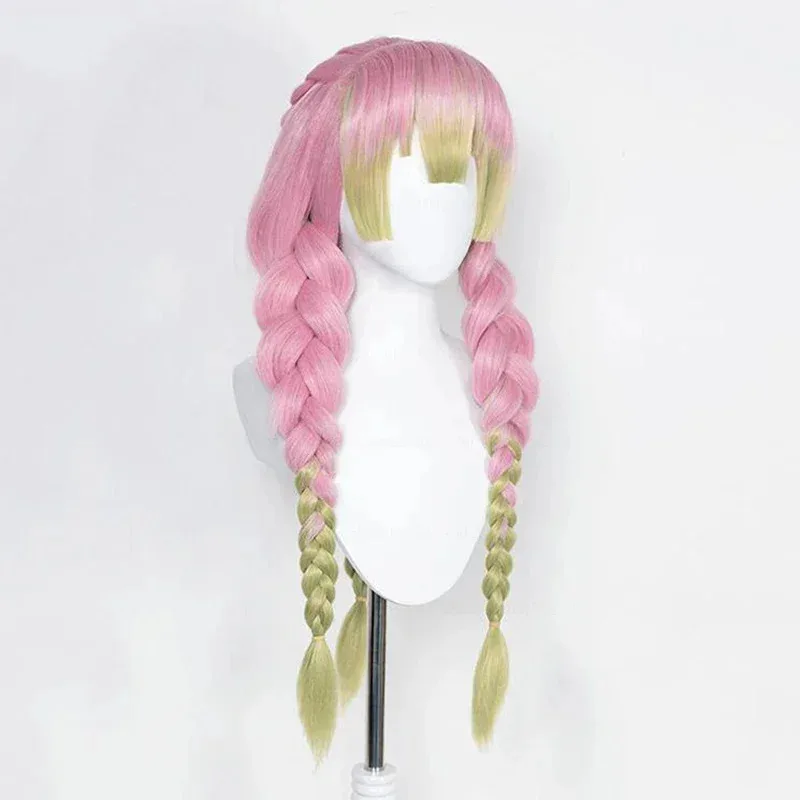 جديد ❤ 2025 ميتسوري كانروجي شعر مستعار شيطان القاتل كيميتسو نو يابا طويل وردي أخضر مقاومة للحرارة الشعر أصيلة تأثيري ☆ ☆ ☆