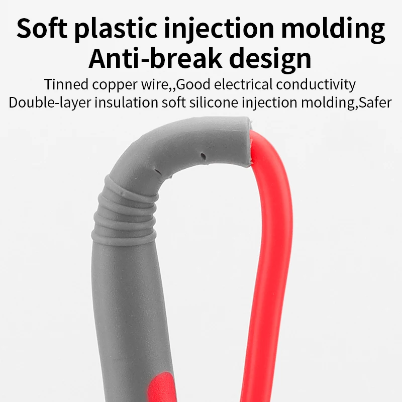 Imagem -06 - Luxianzi Caneta Multímetro de Conjunto de Pontas de Teste de Silicone Sonda Banhada a Ouro Substituível de 0.1 mm para Multímetro Digital Aço Inoxidável