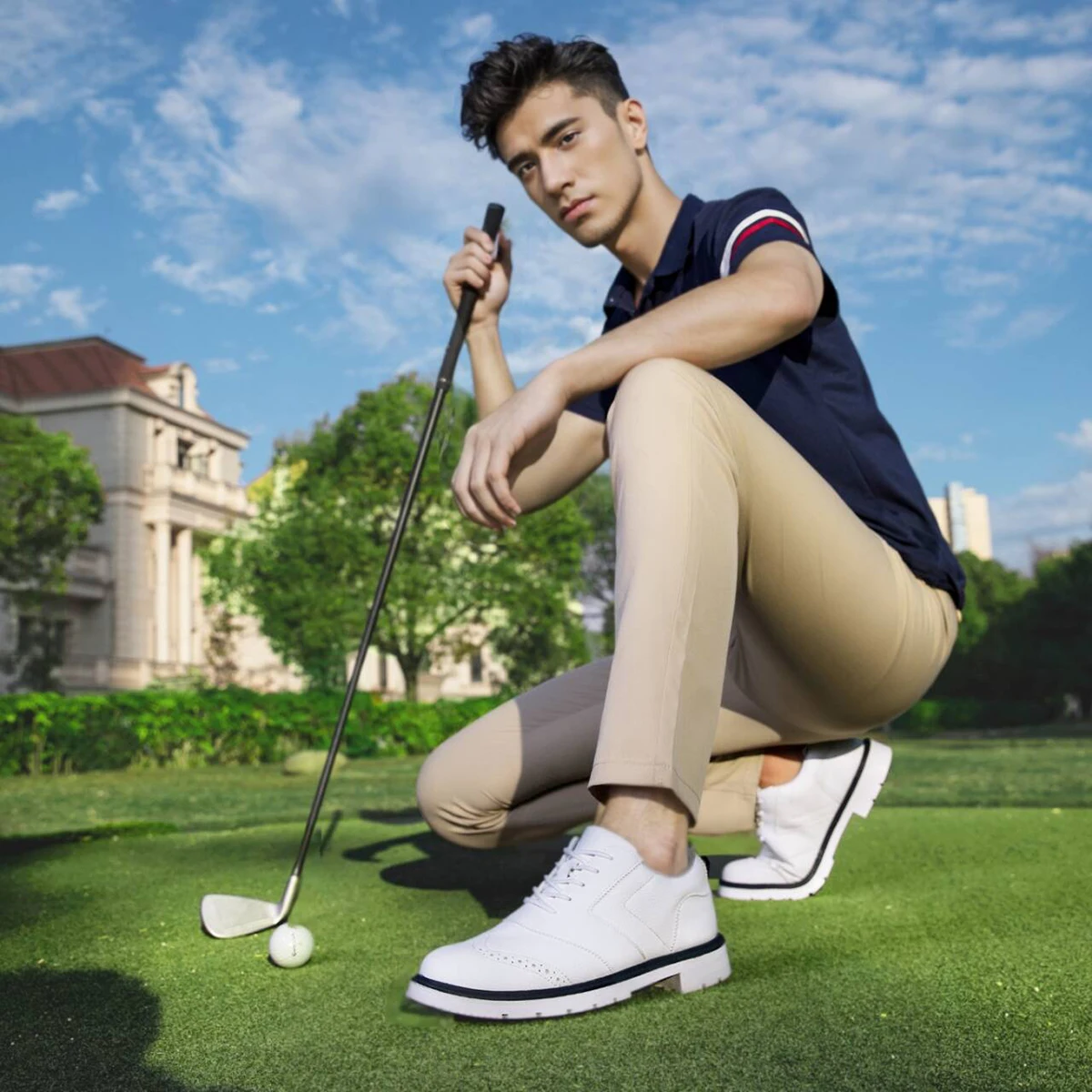 Men's Premium Golf Shoes, Stylish & Versatile, Lightweight & Breathable, Ideal for Daily Commutes, Business Receptions & Parties