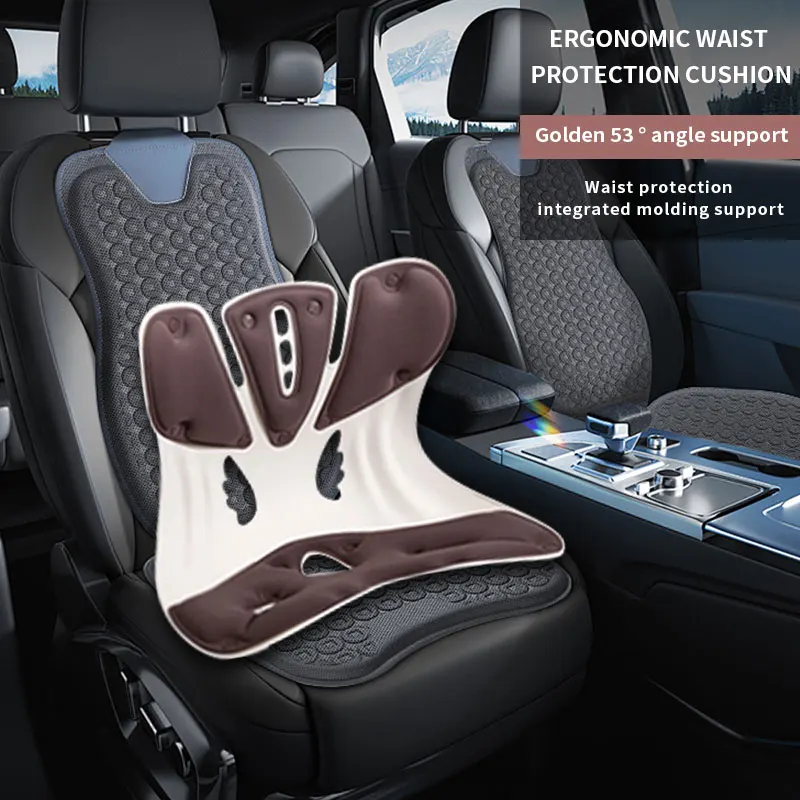 

1Pc Lumbar Support Car Seat Cushion, Relieves Waist Fatigue, Ventilated and Breathable, Sturdy and Durable, Suitable for Multiple Scenarios