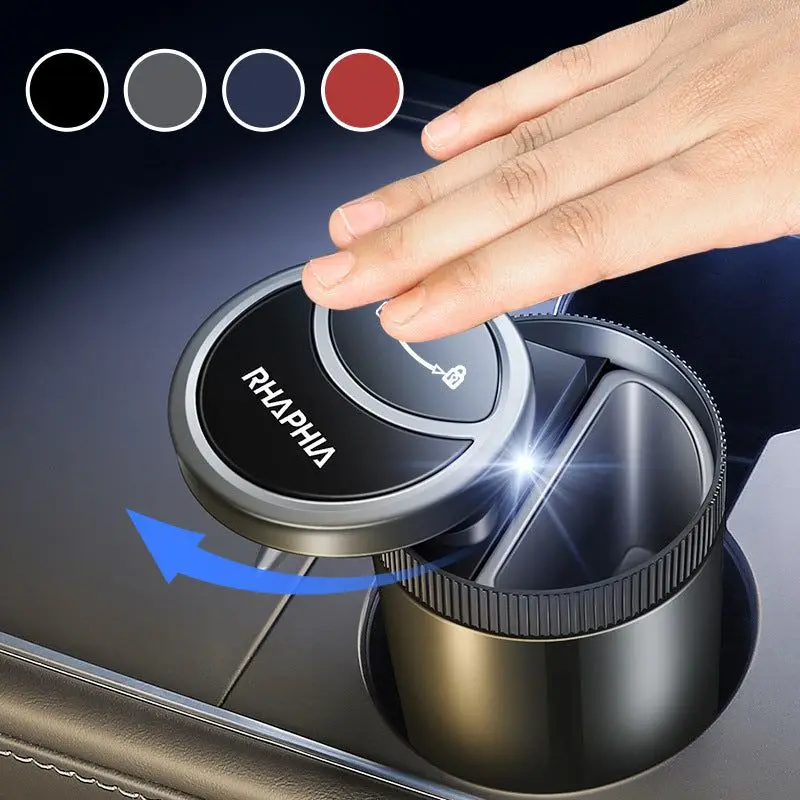 Car Smart Ashtray Automatic Opening Closing Infrared Sensor USB Rechargeable Smokeless Light-Sensitive Mirror Ashtray With Cover