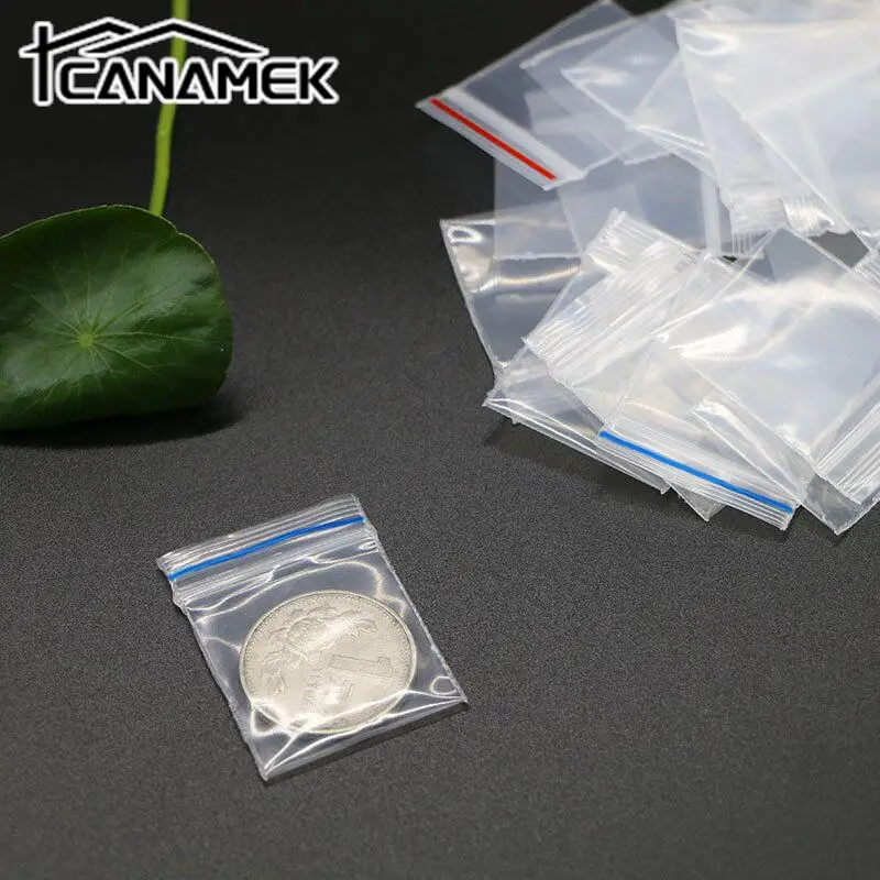 

100PCS PE Plastic Packaging Bags Ziplock Bag Pill Packaging Pouches New Mini Zip Lock Bags Zipper Bag Ziplock Bag