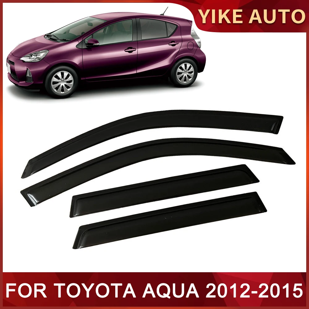 

Window Visor for TOYOTA Aqua 2012-2015 Weathershied Door Visor Wind Sun Rain Guards Side Window Wind Deflectors Auto Parts