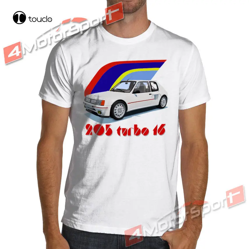 New Summer Cool T-Shirt French Car Fans 205 Turbo 16 T16 Road Ver T-Shirt Gti Rallye Rally Group B Cotton Tee Shirt unisex