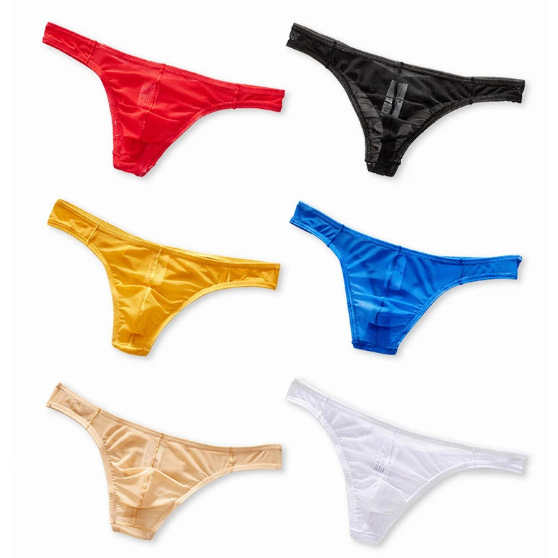 

Мужские прозрачные трусы с низкой посадкой, очень соблазнительное белье, сетчатые стринги, однотонные стринги-бикини, мягкие трусы, японские стринги