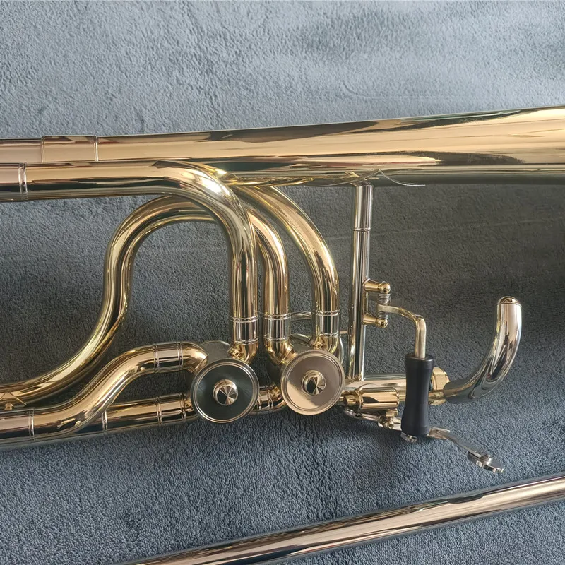 High Jupiter JTB1180 Grade Gold lacquer brass body Bass Bb/F/Gb/D Trombone