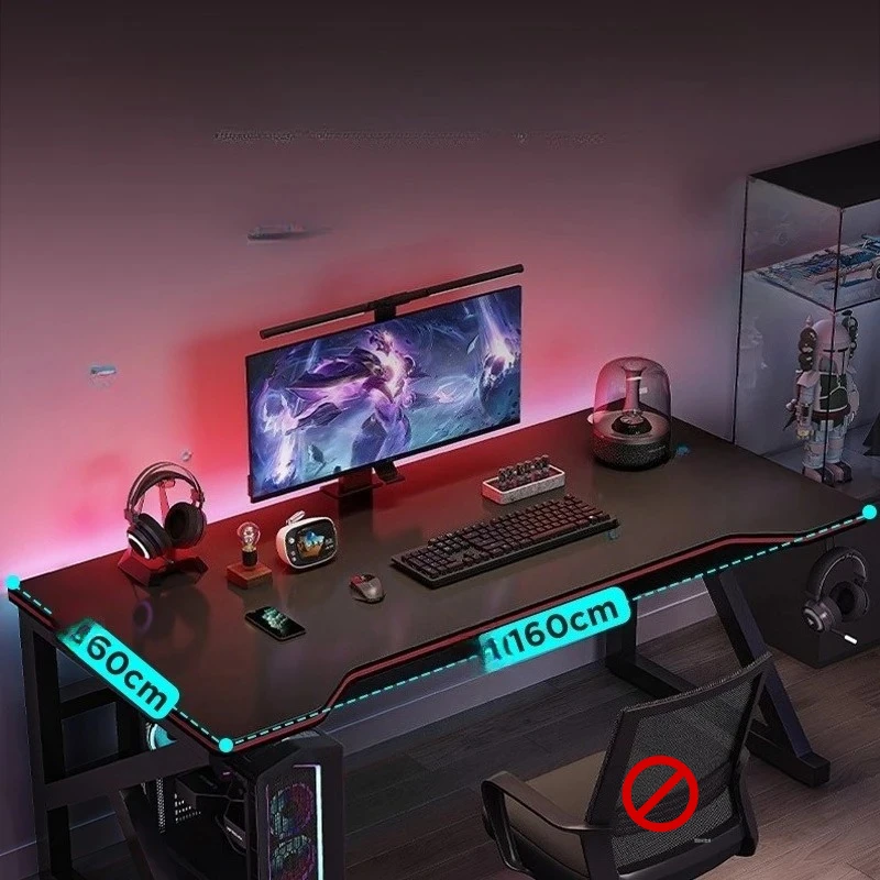 Modern Minimalist Dual Computer Desk Bedroom Home Office Gaming Desk Foldable Study Table Chair Set Computer Table Muebles