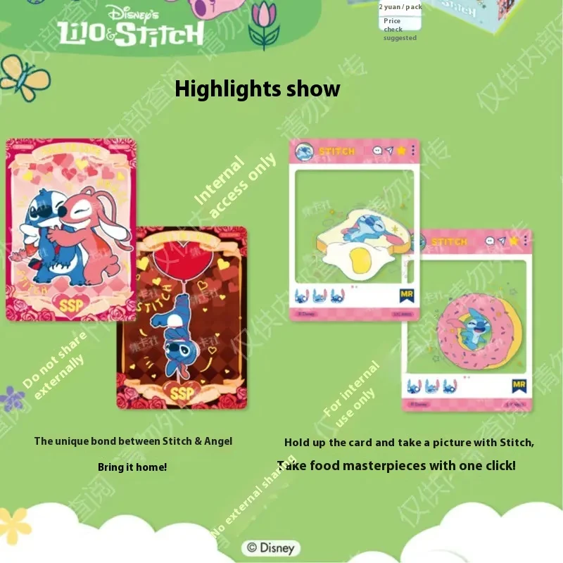 Tarjetas originales de colección de películas de Stitch, cajas ciegas, tarjetas periféricas de dibujos animados para niños, juguetes de moda, regalos de fiesta