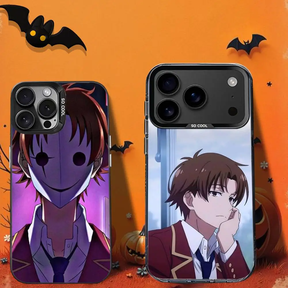 Classroom Of T-The Elite-es Funda de teléfono para iPhone 16,12,13,17,15,1,11,Mini,Pro,SE,XS,MAX,Funda de silicona negra mate