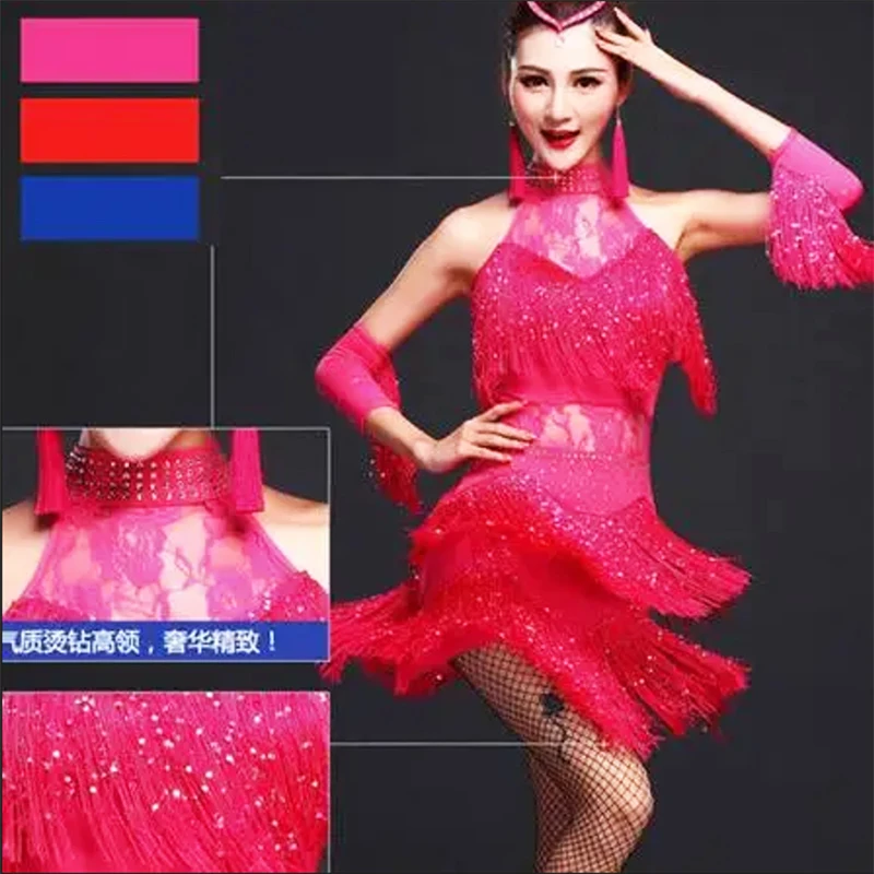 Latin Dance Dress Women/Lady/Girls New Sexy Fringe Salsa/Ballroom/Tango/Cha Cha/Rumba/Samba/Latin Dresses For Dancing