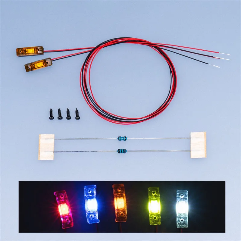 타미야 RC 트럭 SCANIA 770S R620 VOLVO BENZ Arocs MAN TGX 자동차 액세서리용 1:14 스케일 LED 3V 윤곽 램프 스포트라이트