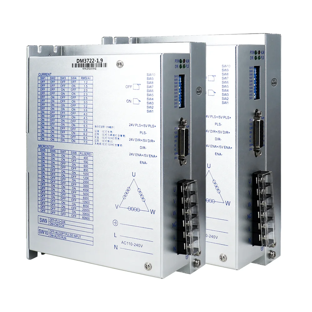 HLTNC 7A AC110-240V Three-phase Digital Driver DM3722 Suitable for 110/130 Stepper Motor Driver