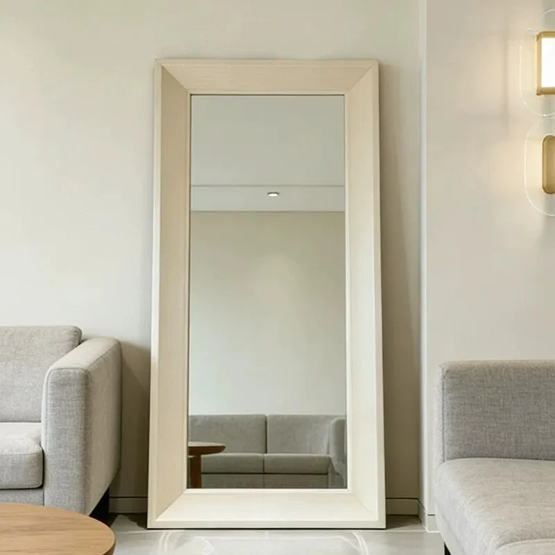 Nordic Art Furniture Living Room Full-Length Mirror French Minimalism Clothing Store Changing Room Fitting Mirror Customization