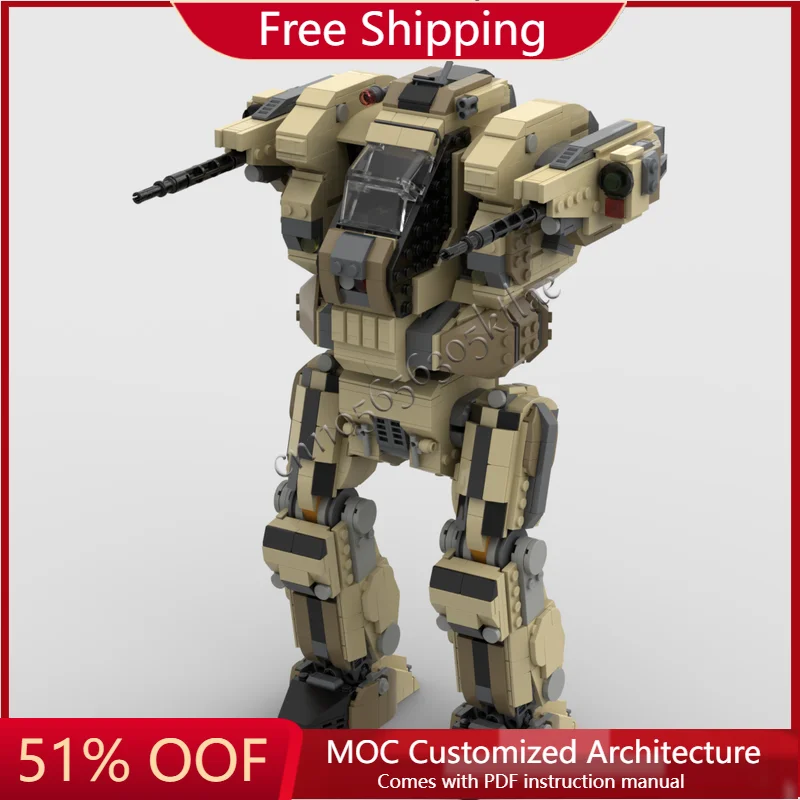 

1616 PCS MOC Customize Creative Building Blocks Cool Combat Robot Model Model Kid Assembly Toy For Boys Christmas Birthday Gifts
