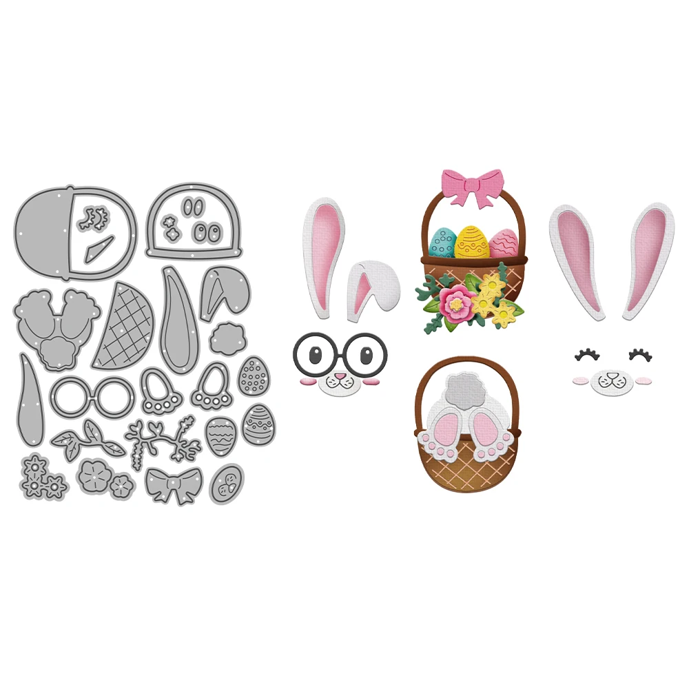 MangoCraft لطيف أرانب عيد الفصح الأرنب البيض قطع يموت DIY بها بنفسك سكرابوكينغ لوازم المعادن يموت قالب السكين ل ألبومات البطاقات ديكور