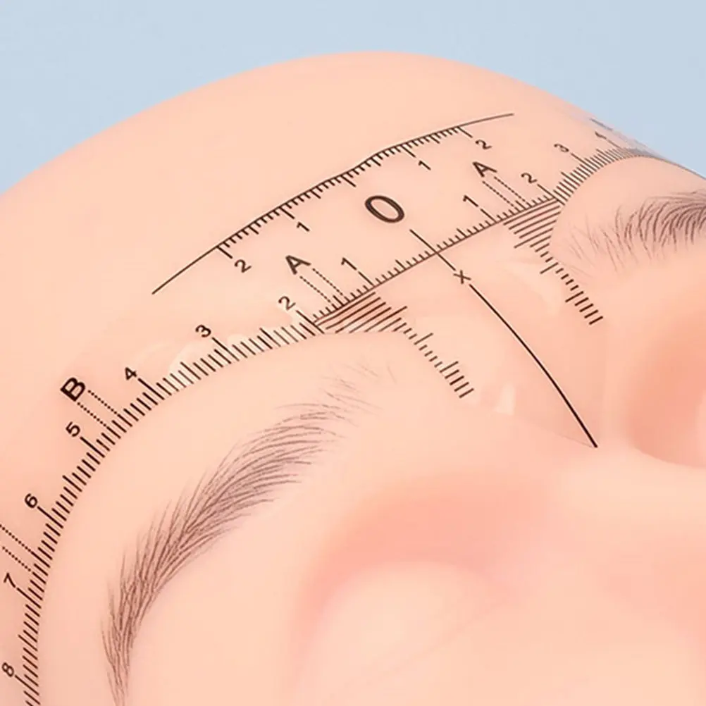 Lot de 10 pochoirs autocollants pour sourcils, conception de lignes prédécoupées, outil de mesure et de façonnage précis des sourcils, professionnel