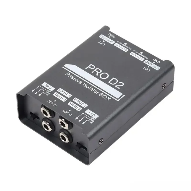 

Double Channel Sound Isolator Sound Currents Noise Eliminators 6.5 Isolator Mixers Live Broadcast Instrument Connectors