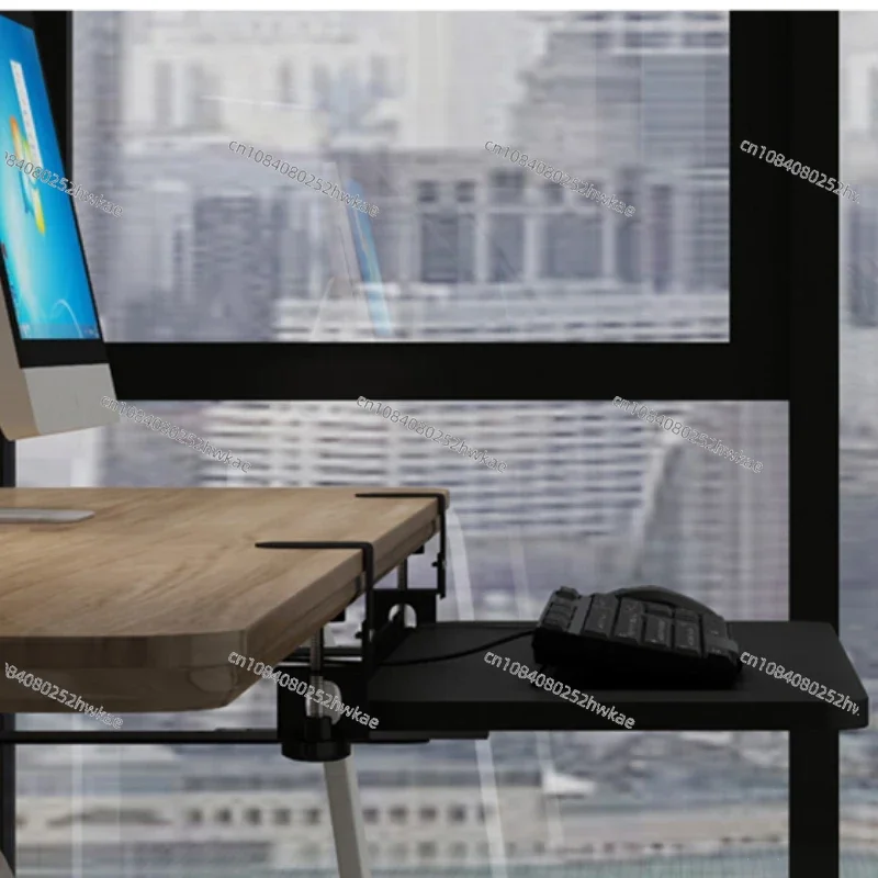 Clamp-On Keyboard Tray Ergonomic Sliding Under Desk Platform Retractable Keyboard Drawer For Computer Desk Office Organizer