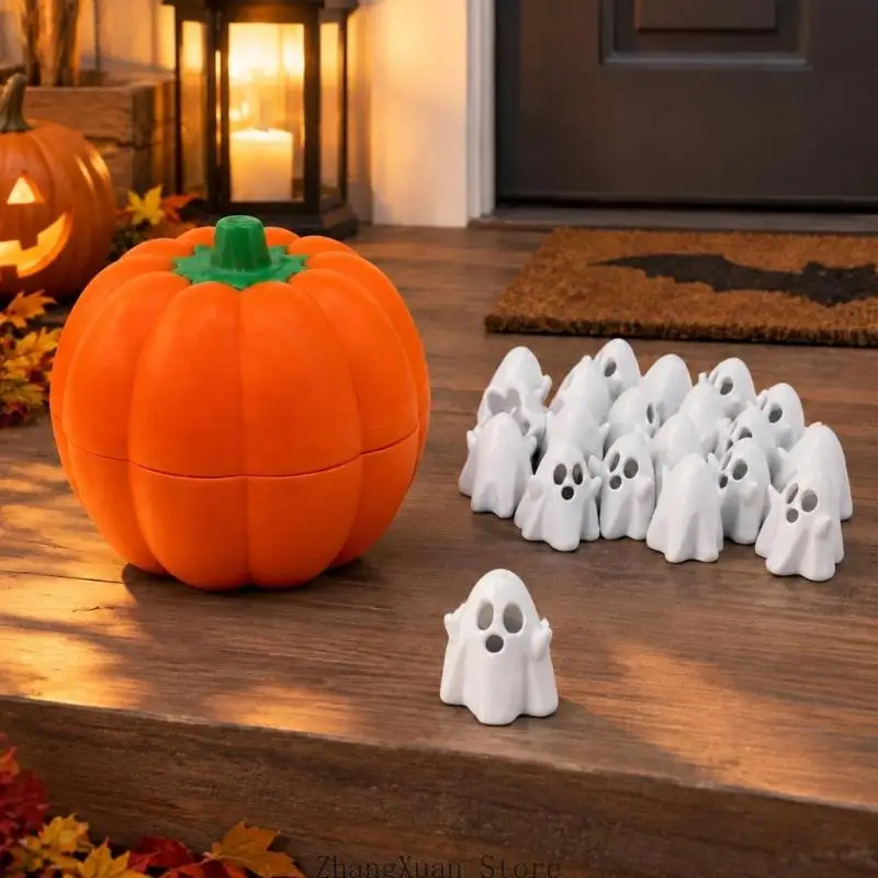 Halloween-Geistfiguren und geriffelter Behälter Set für saisonale Partys, 3 x – Detail 9