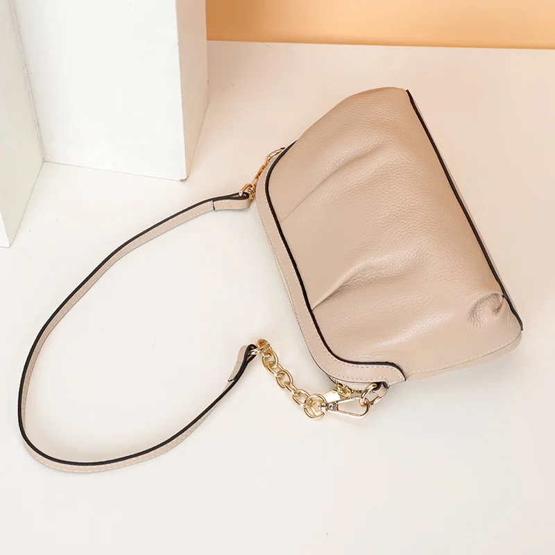 New Fashion Girls Message Bags Simple Shoulder Bag Women Small Crossbody Bags Geniune Leather Multi-function Leisure Women Bag