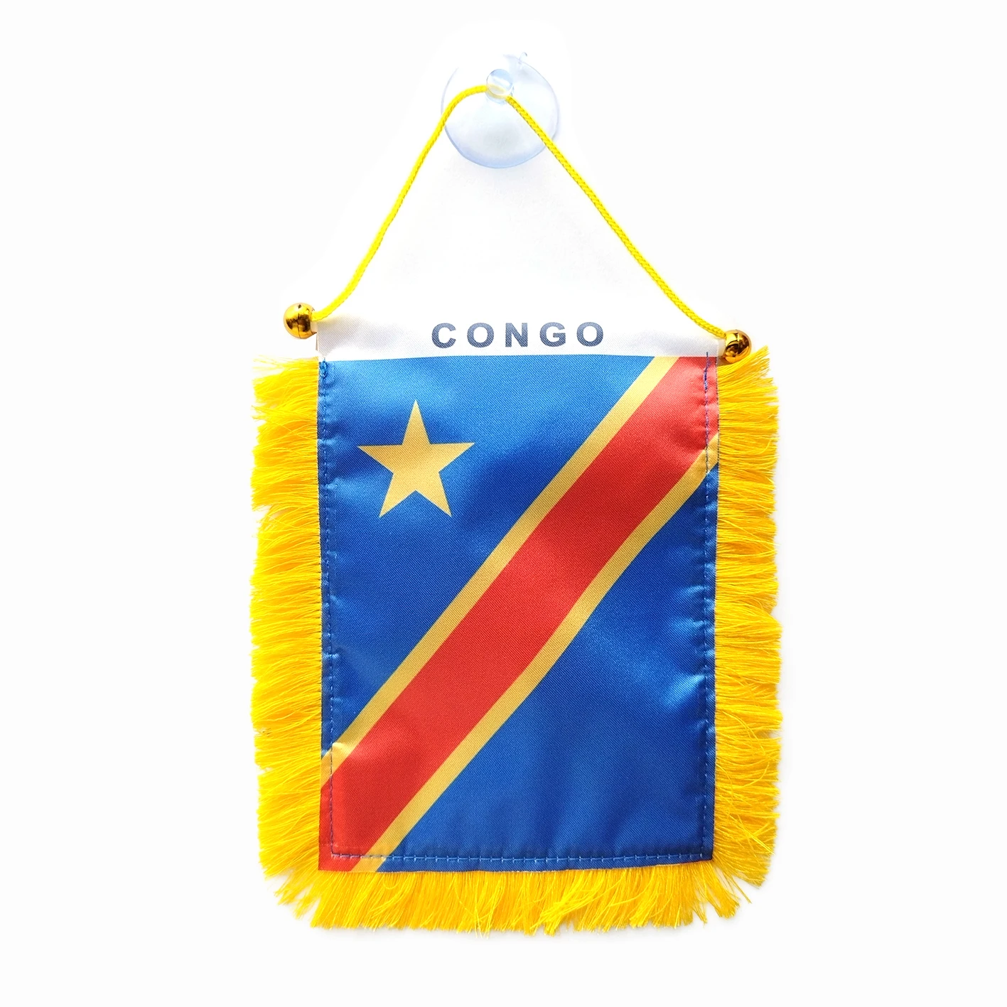 4 X 6 Inch National Banner Congo Window Hanging Flag