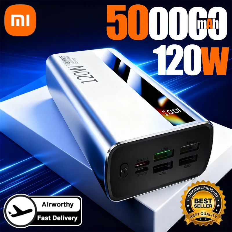 

Xiaomi 200000mAh Powerbank 120W Super Fast Charging Portable Battery Charger Ultra Capacity LED Digital Display For IPhone