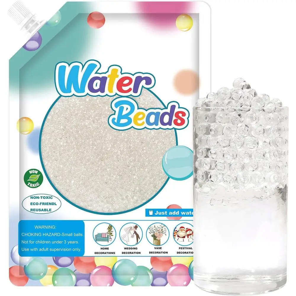 

20 000 прозрачных гелевых шариков для воды, наполнителя для ваз, праздничного и свадебного декора, плавающих свечей, посадки растений, цветочных композиций