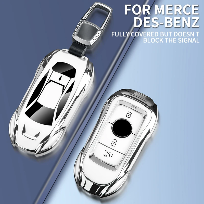 TPU Fashionable Car Funda Llave For Mercedes Benz A C E S G Class GLC CLE CLA W222 X167 AMG Premium Accesorios Para llavero