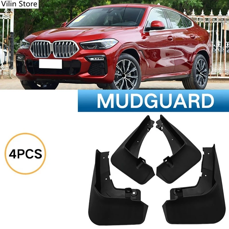 for BMW X6 G06 2020 2021 Front&Rear Mud Flap Guard Fenders Mudguard Splash Mudflaps Fender Mudguards