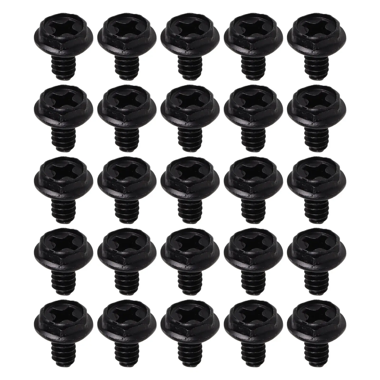 500Pcs Computer Chassis Screws Black 6-32 X 1 4 Cross Recessed Machine Screws Pci Bracket Mounting Repair Hardware