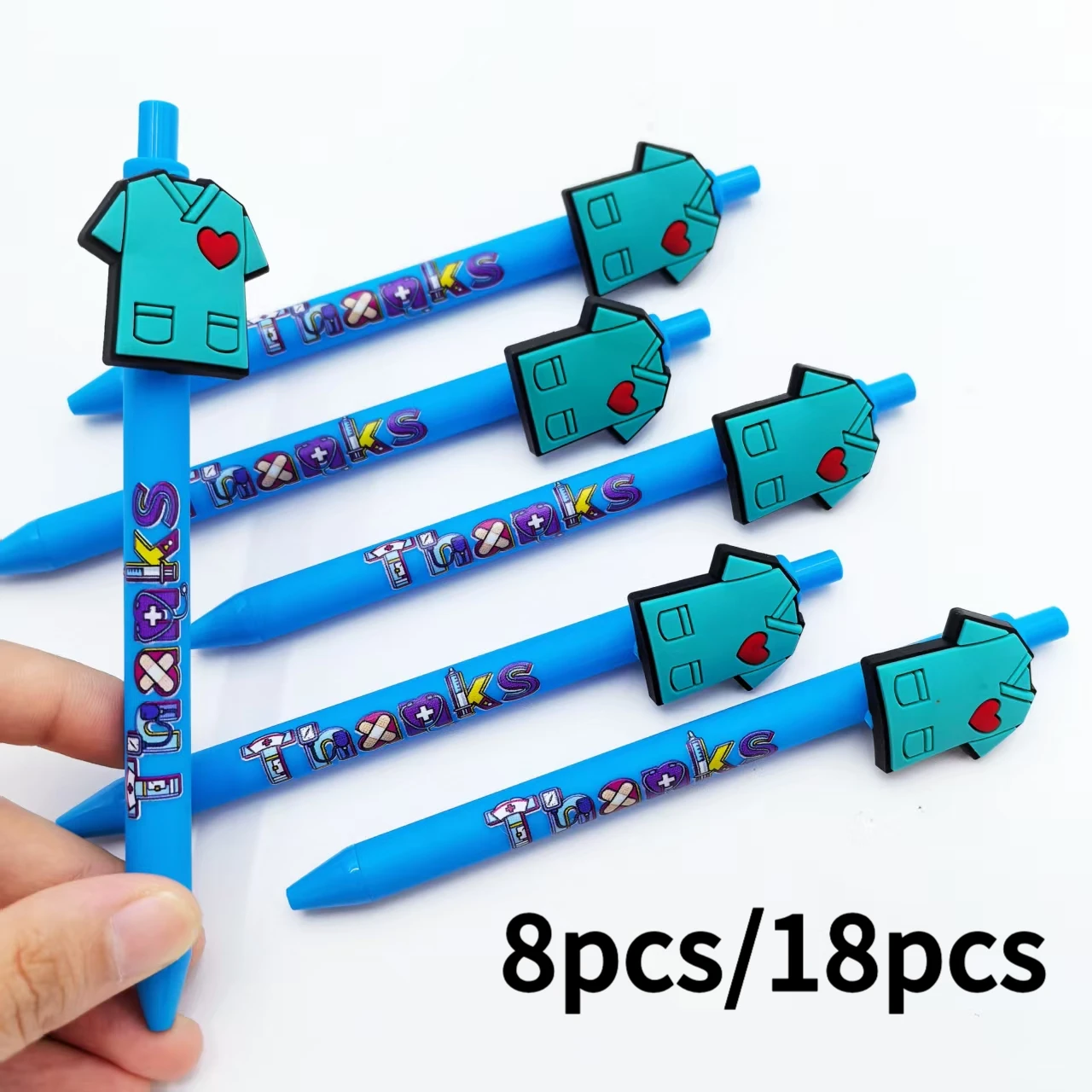 8pcs/18pcs men's nurse uniforms medical ballpoint pens, thank-you medical staff gift pens, Nurses' Day Press gift ballpoint pens
