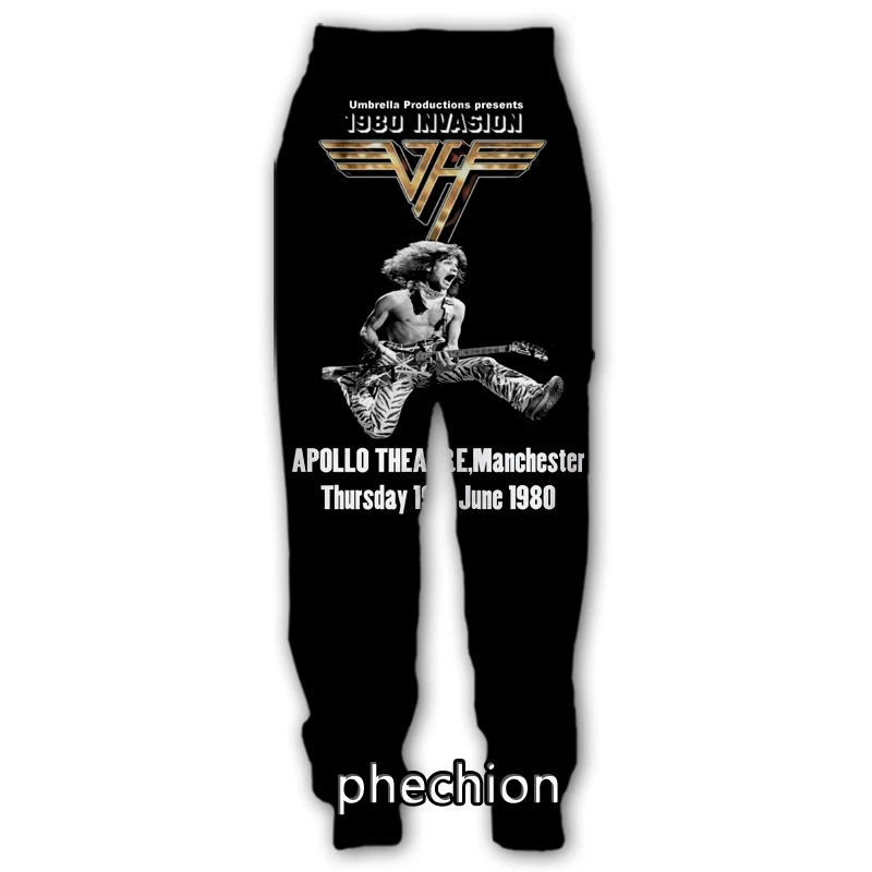 

phechion New Men/Women Van Halen Band 3D Printed Casual Pants Fashion Streetwear Men Loose Sporting Long Trousers F313