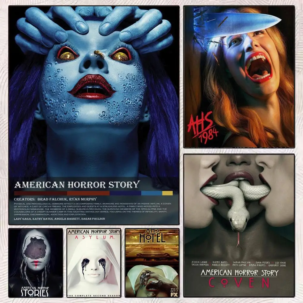 A-American H-Horror Story Painting Calligraphy Modern Canvas Poster Wall Art Aesthetic Bedroom Decor for Cafe Home Gift