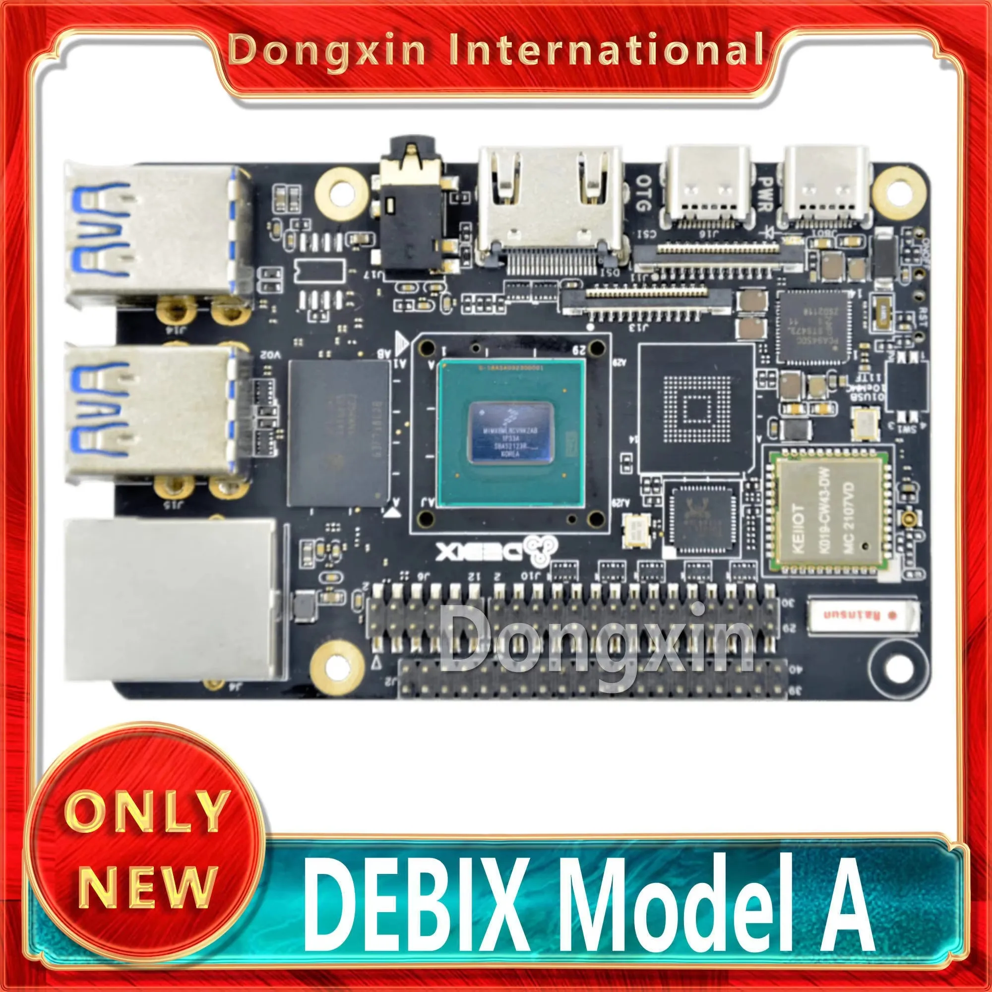 Papan pengembangan DEBIX Model A (2GB) NXP I.MX 8M Plus quad-core Raspberry Pie, semua baru dan asli