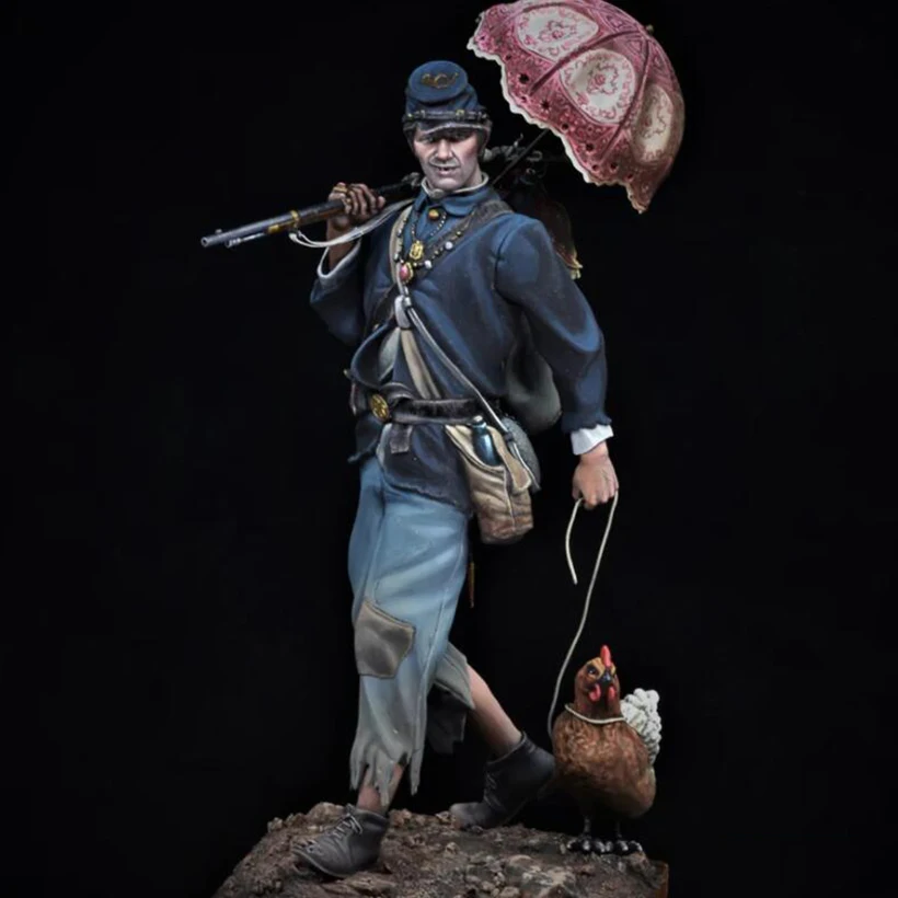 Soldier in resina 1/18 90MM ANCIENT FANTASY soldier stand Model Kit di costruzione di Figure non verniciate non assemblato