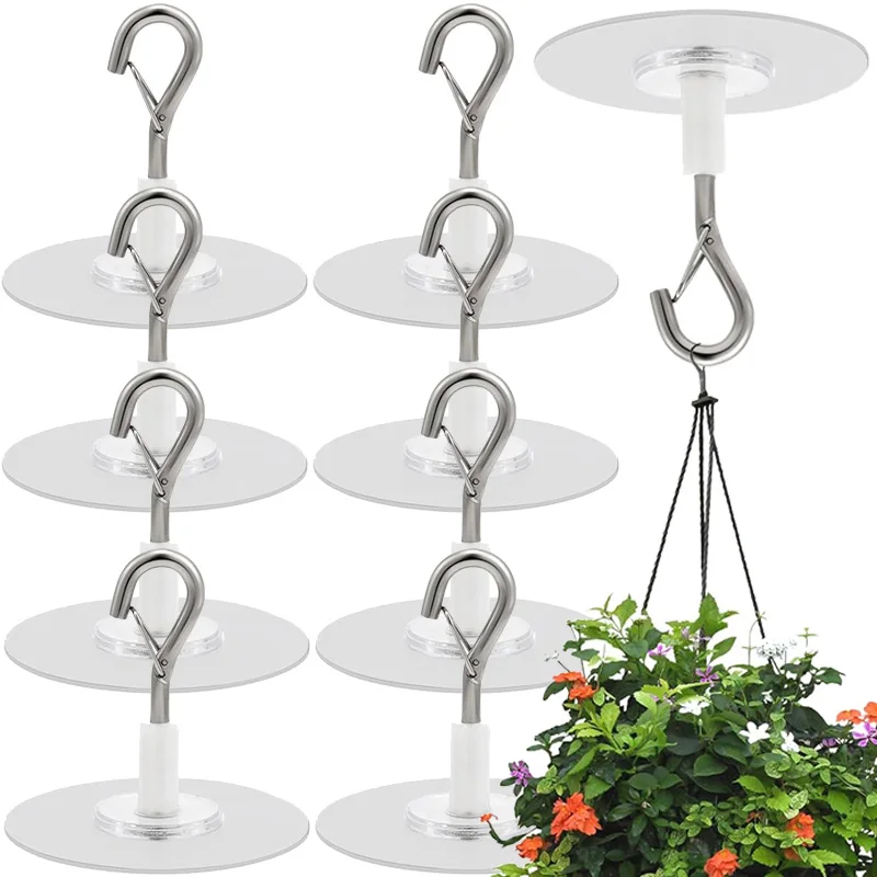 Heavy Duty Ceiling Hooks Heavy Duty Wall Mounted Hangers Garden Planter Windproof Screw Hook for Flower Pot Hanging Bracket Hook