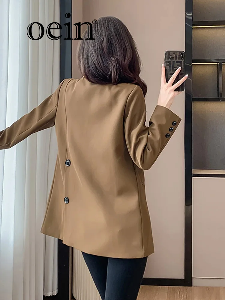 

[oein] 2024 Spring Korean Version Back Slit Temperament Suit Jacket Casual