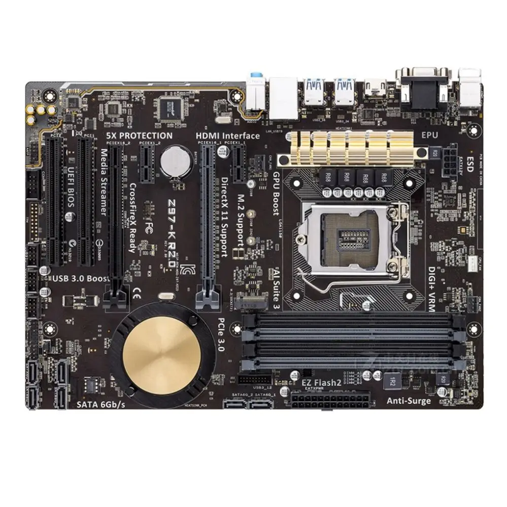 Z97-K R2.0 Desktop Motherboard LGA 1150 DDR3 USB2.0 USB3.0 32GB For I3 I5 I7 CPU Z97 motherboards boards