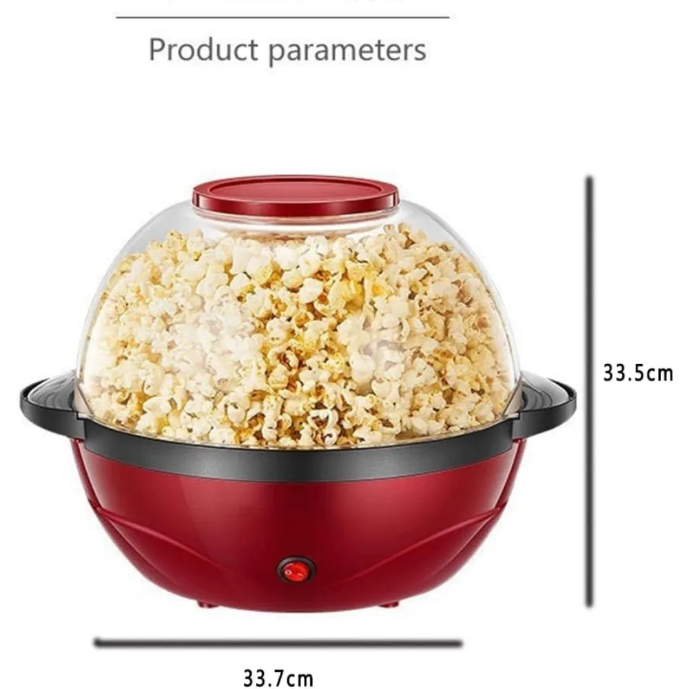Popcorn Machine, 850W 3.6L Popcorn Popper Maker, Nonstick Plate, Electric Stirring with Quick-Heat Technology, Cool Touch Handle