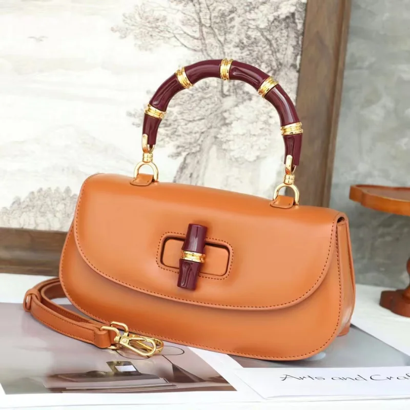 

Handle Handbag2025High Quality Autumn and Winter New Niche Single Shoulder Bag Genuine Leather Handheld Retro