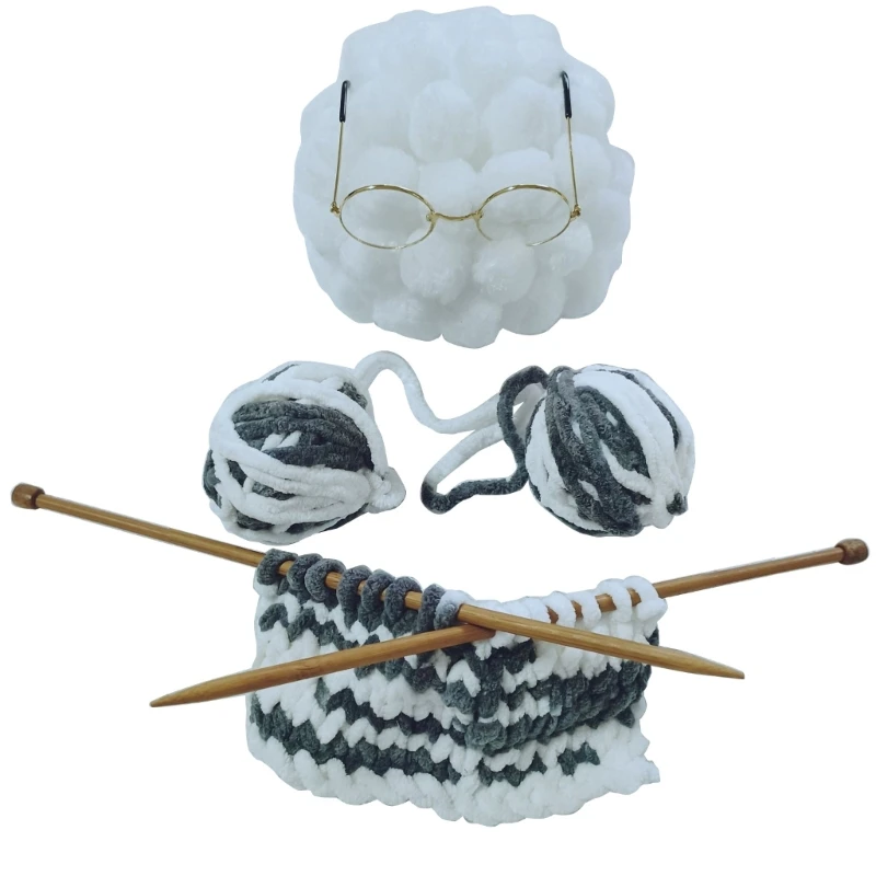 

Newborn Photography Props Old Lady Cosplay Newborn Girl Photoshoot Outfits set