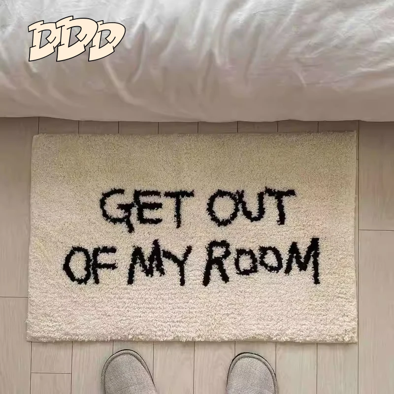 DDD American Style Flocking Carpet Anti-Slip Bathroom Bedroom Small Mat Water Absorbent Creative Bedside Blanket Rectangular