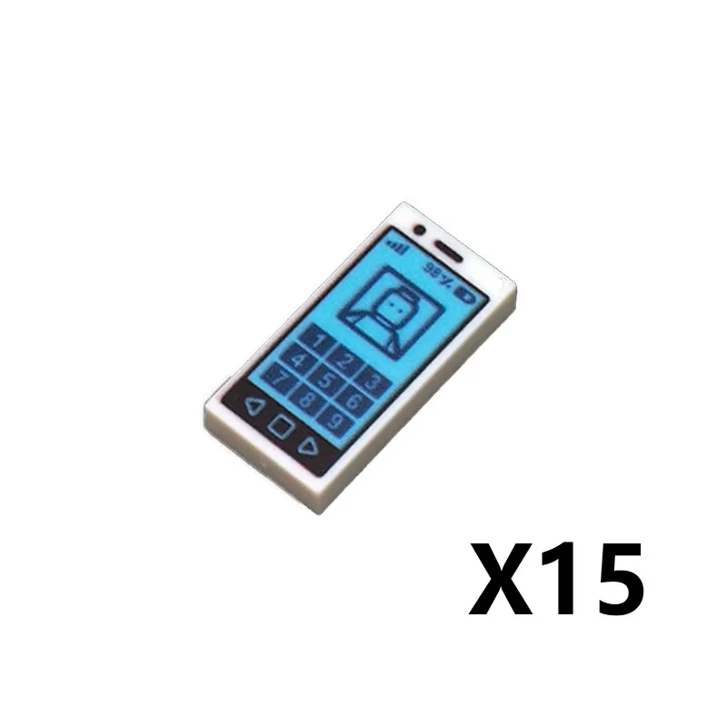Stadt Druck Figuren Zubehör Bausteine Computer Control Center Audio Radar Tastatur Handy Modell Mini Ziegel Spielzeug