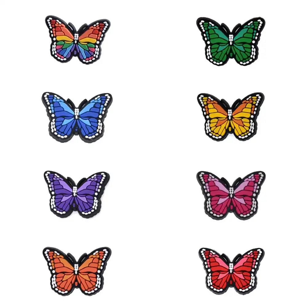 Butterfly Shoe Charms for Crocs Sandals Women Clogs Pins Men Badges Kids Jeans Boy Girls Decorations Buckle Shoes Accessories