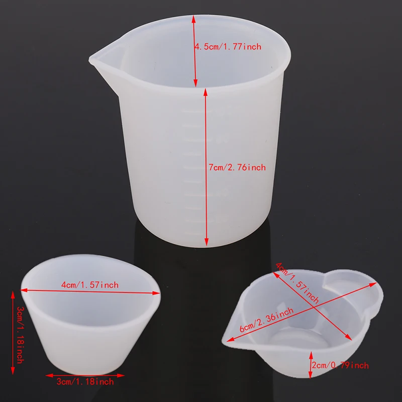 12Pcs Silicone Mixing Measuring Cups UV Resin Mold DIY Casting Jewelry Tool Kit